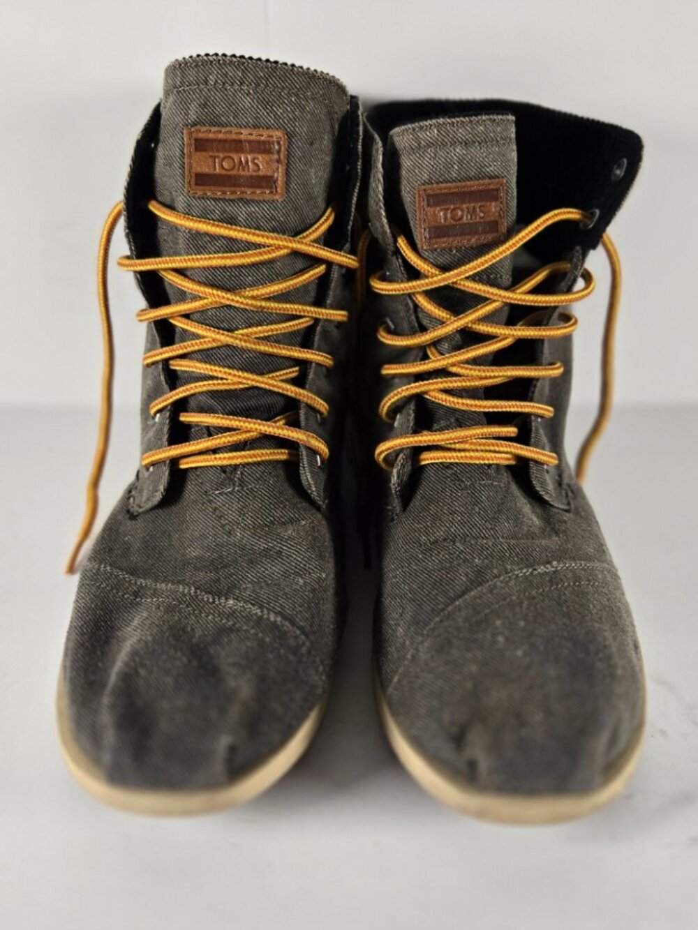 Tom's Men’s Utility Outdoor Lace Up Canvas Boots Smoke Grey Size 9.5 Sustainable